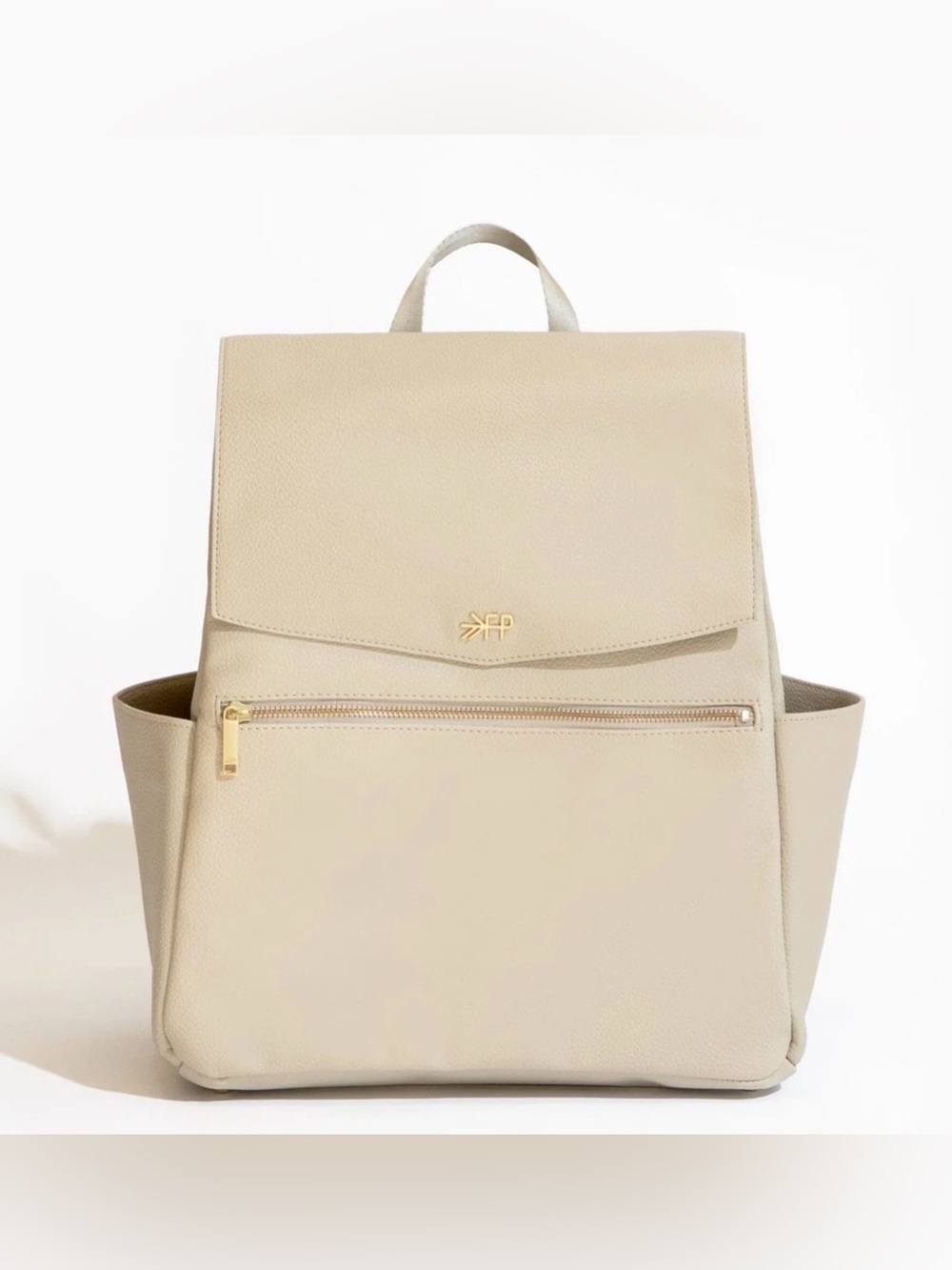 Like New!! FRESHLY PICKED Diaper Bag in Cream, Vegan Leather Backpack, Purse